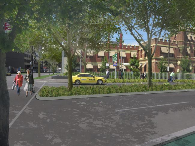 Proposed change to City Rd near Boyd Community Hub, Southbank as part of city council's City Rd Masterplan