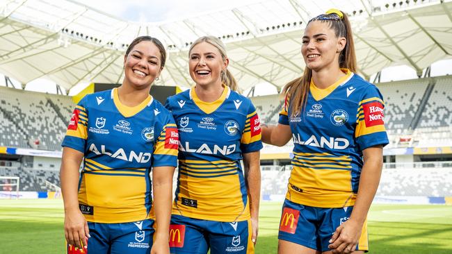 Kennedy Cherington, Maddison Studdon and Katrina May Phippen will be gunning for NRLW glory in 2022. Picture: Darren Leigh Roberts