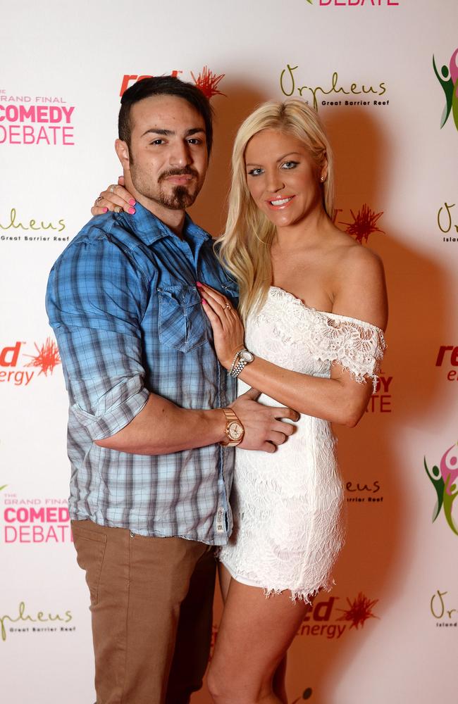 Brynne Edelsten with former boyfriend Cemre Volkan, also known as Red, in 2014. Picture: Josie Hayden