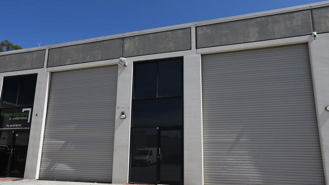 Former Finks motorcycle club Clubhouse, now abandoned, in an industrial estate at Molendinar, Gold Coast.