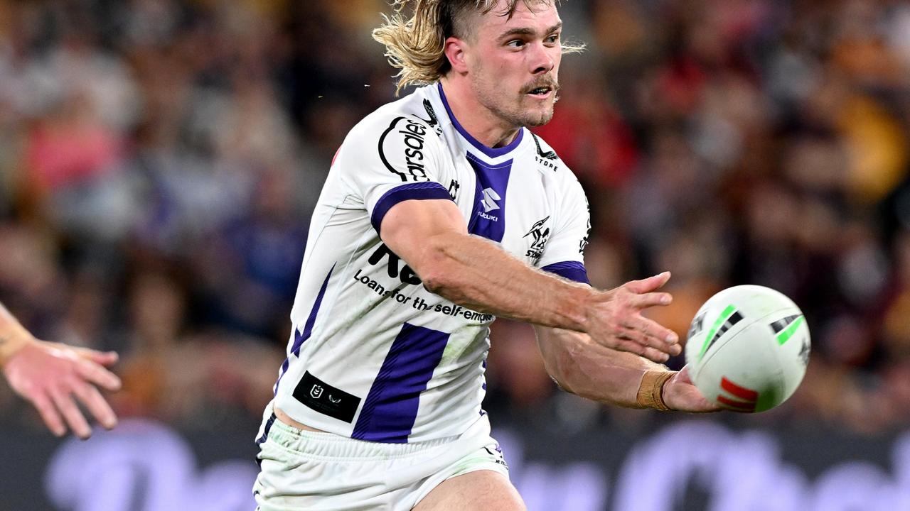 Ryan Papenhuyzen has impressed his Storm teammates during the pre-season as the fullback looks to make an early return from injury. Picture: Bradley Kanaris/Getty Images