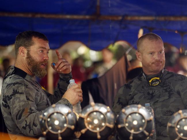 Australian Federal Police divers prepare to go into the cave  after the 12 boys and their soccer coach were found alive, in Mae Sai, Chiang Rai.