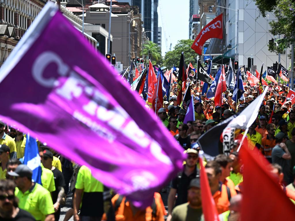 Mass protest rallies are planned across the state by the CFMEU. Picture: Dan Peled