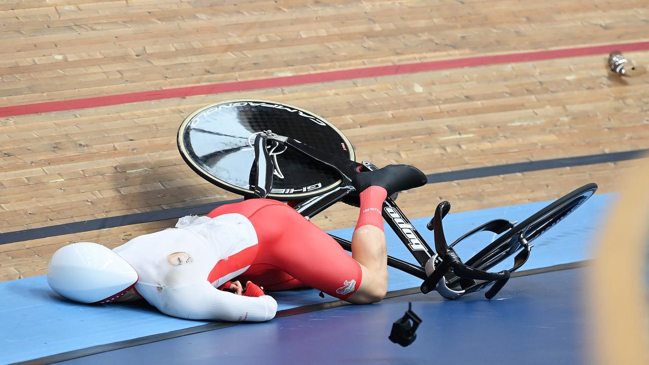 Joe Truman lay motionless on the track for some time before being assisted