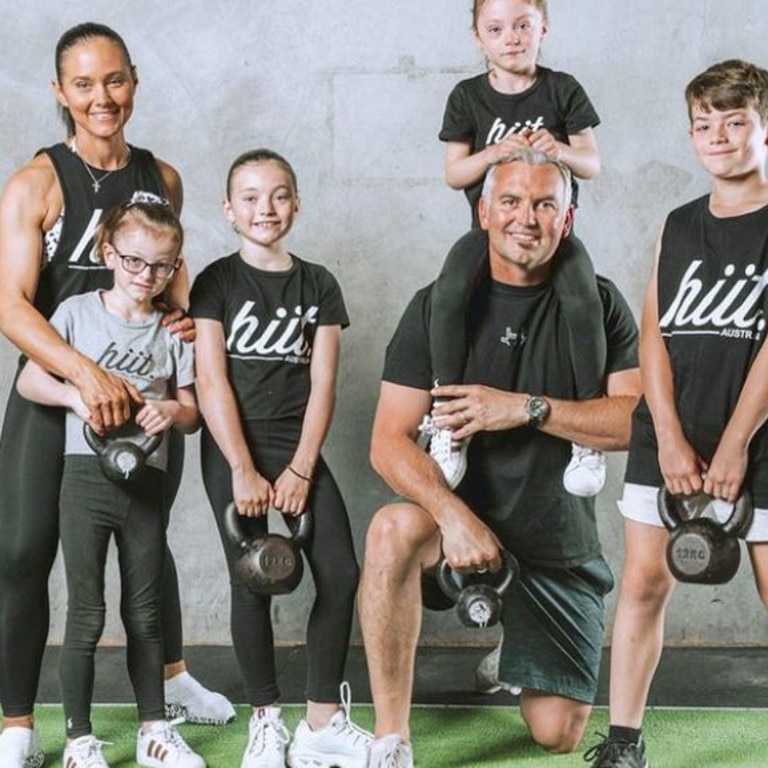 Dimity with her husband Luke and four of their children. Picture: Sam Duncan