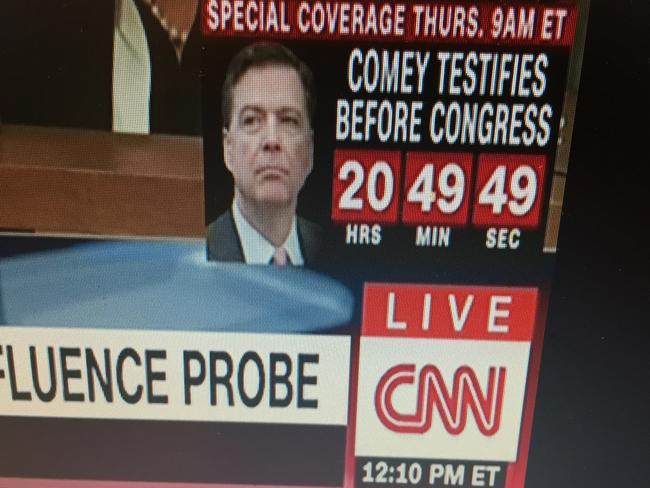 CNN’s countdown clock to James Comey’s testimony.