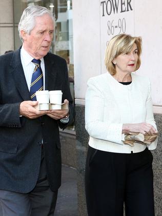 Katrina Dawson's parents Alexander and Jane at the Sydney Lindt Cafe siege inquest. Picture: James Croucher.