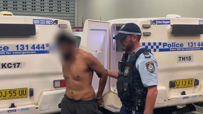 Police arresting Avery. Picture: NSW Police