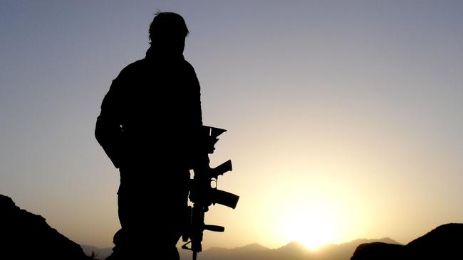 An Australian Special Operations Task Group soldier in Afghanistan.