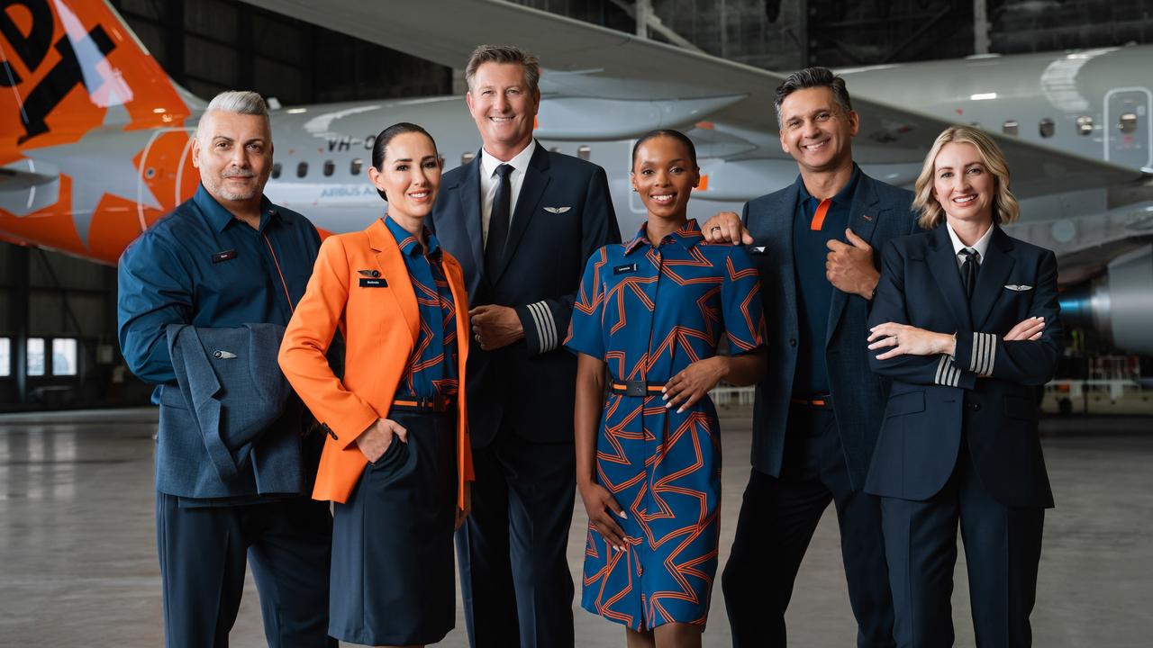 Jetstar’s new look for cabin crew, pilots and airport workers. Picture: Supplied