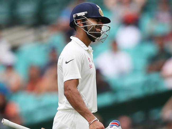India's Virat Kohli was dismissed by Starc on day five. Picture: Phil Hillyard