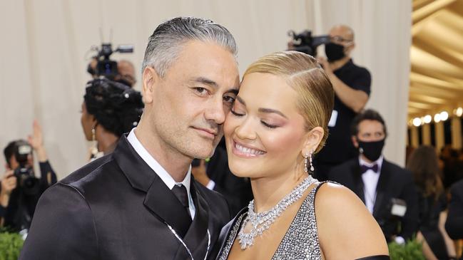 NEW YORK, NEW YORK - SEPTEMBER 13: Taika Waititi and Rita Ora attend The 2021 Met Gala Celebrating In America: A Lexicon Of Fashion at Metropolitan Museum of Art on September 13, 2021 in New York City. (Photo by Mike Coppola/Getty Images)