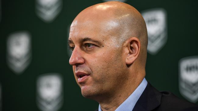 NRL CEO Todd Greenberg has turned on the NRL media. (AAP/Brendan Esposito)