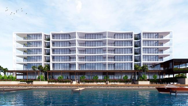 Concept images of the six-storey unit development planned for Newport Marina. Image: Rothelowman