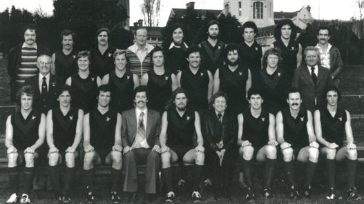 The 1978 team was well represented in the top 20. Mike Yeo (front row third from left), Barry Church (back row, second from left), Simon Trumble, (front row, second from right) and Steve Dobbie (middle row, third from left) and Chris Brown (front row, middle) in the 1978 University Blues team.