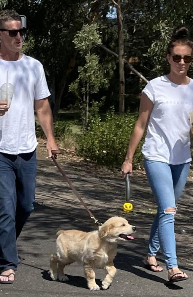 Richmond coach Damien Hardwick with Alexandra Crow. Picture credit: Herald Sun staff