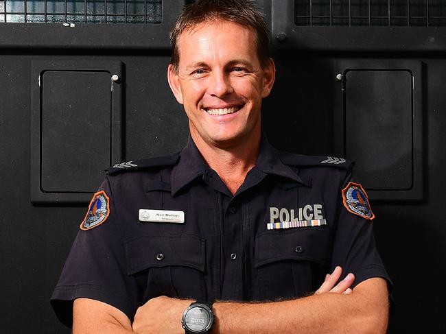 NT Police Tactical Response Group Sergeant Neil Mellon has been awarded Australian Police Medals for Australia Day for their service over the years.Picture: Justin Kennedy