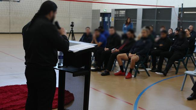 Cobham youth correction centre holds its biannual TEDx session in which young offenders perform public speaking. Picture: John Feder / The Australian