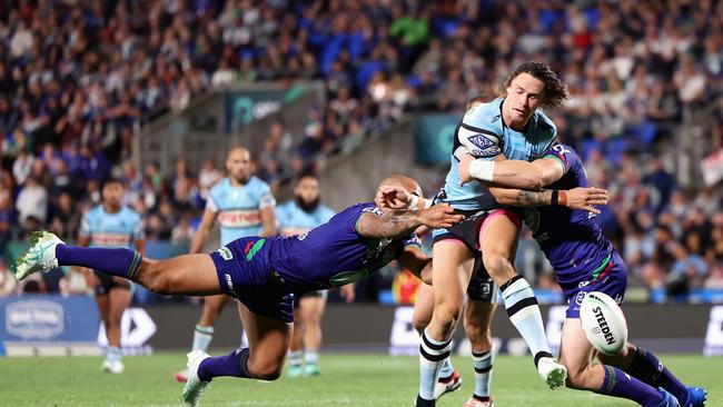 Nicho Hynes is the third-most popular player among the Sharks and Bulldogs. Photo: Phil Walter/Getty Images