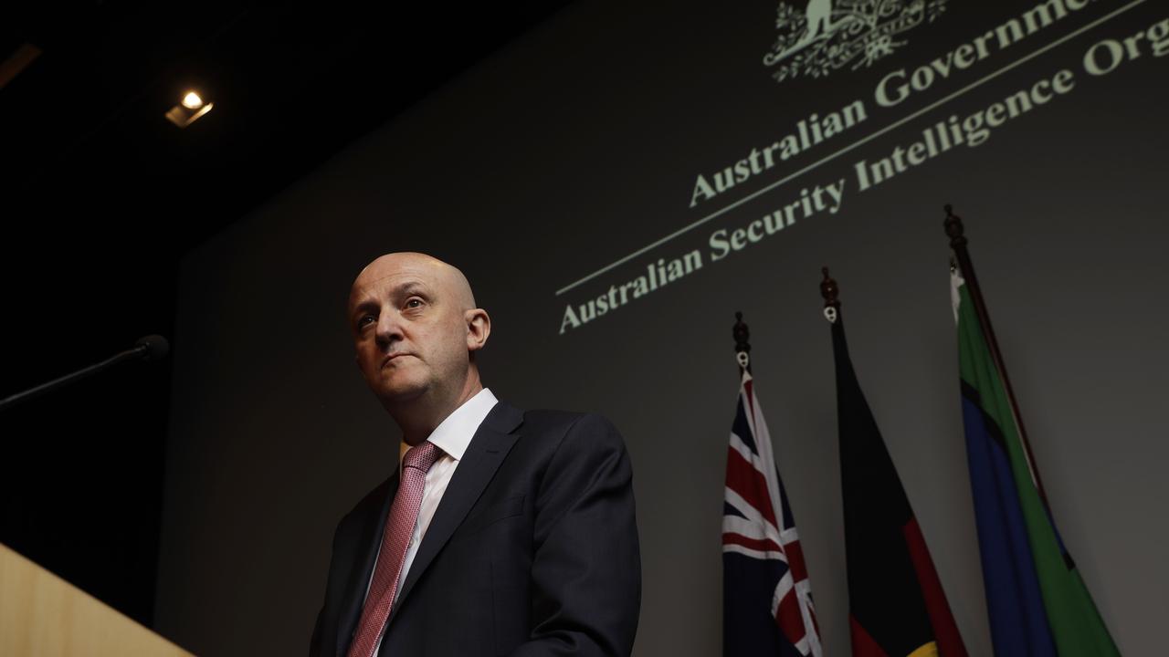 Australia’s top security official Mike Burgess has warned that foreign espionage and interference activities are higher now than at any time during the Cold War. Picture: Sean Davey.