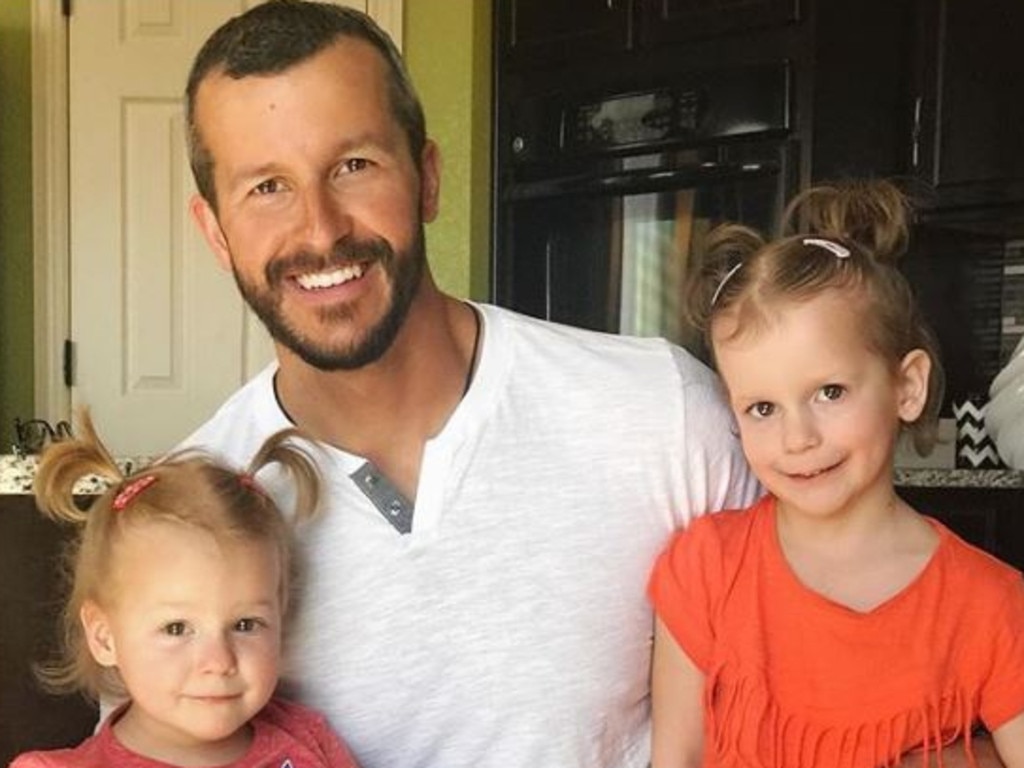 Chris Watts with his daughters, Bella and Celeste. Picture: Supplied