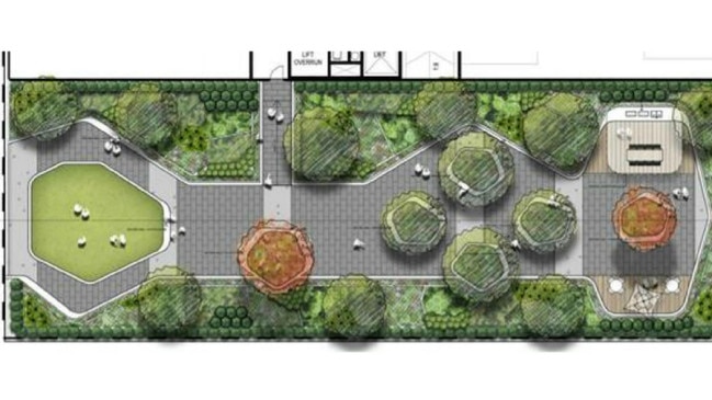 A concept plan of the rooftop garden.