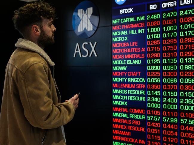 SYDNEY, AUSTRALIA - NEWSWIRE PHOTOS June 06 2022:  A general view of the digital boards at the ASX in Sydney. Picture NCA Newswire/ Gaye Gerard.