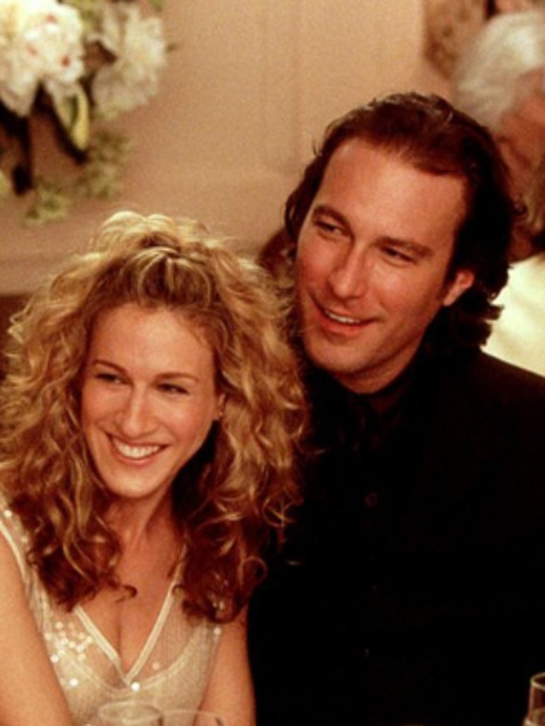 John Corbett with Sarah Jessica Parker in Sex and the City.