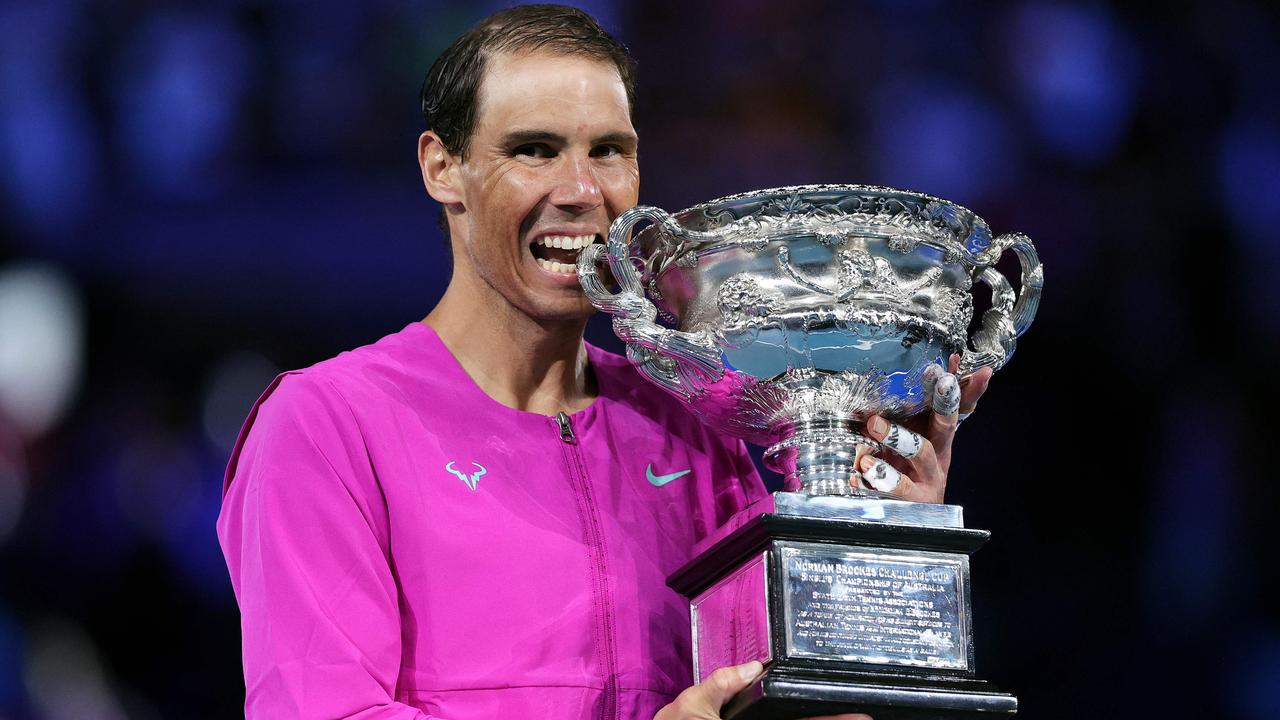Rafael Nadal now owns more Grand Slam titles than any other man. Picture: AFP