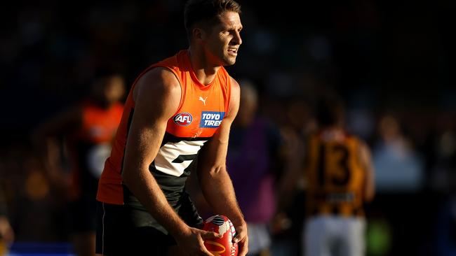 GSW Giants’ Jesse Hogan during the 2023 Gather Round match between his team and Hawthorn. Picture: Phil Hillyard