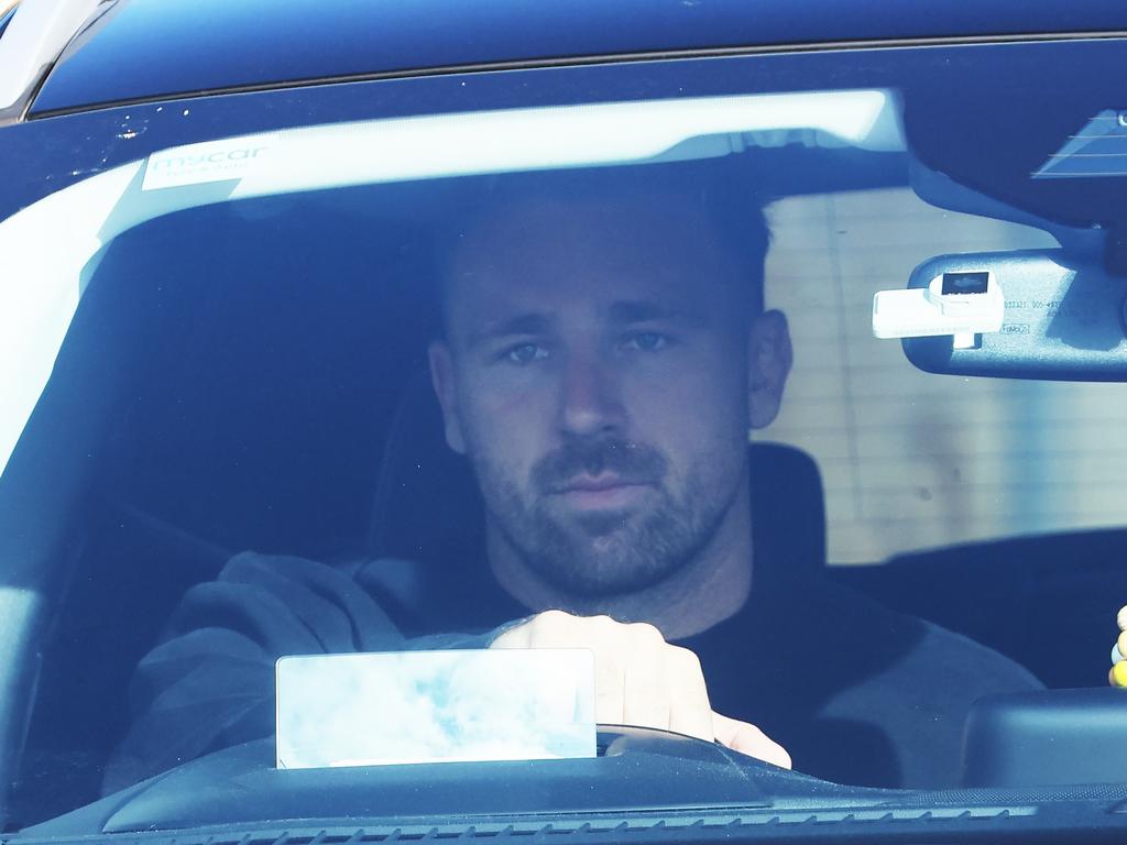 Bryce Cartwright leaves Parramatta’s training facilities in Kellyville. Picture: Rohan Kelly