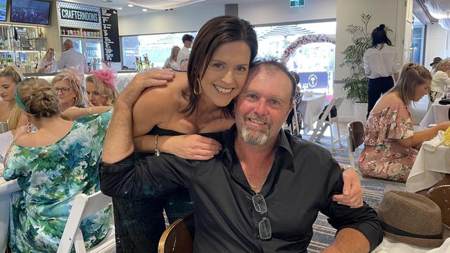 Melbourne Cup in Port Macquarie: Paul Jones and Belinda Moseley celebrating at Tacking Point Tavern.