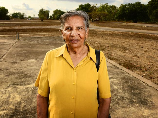 Gurindji woman, Lorna Cubillo, 76, who was taken as a child and put in the old Retta Dixon home at Bagot reserve. Now comes a new biography of the missionary who scooped her up.