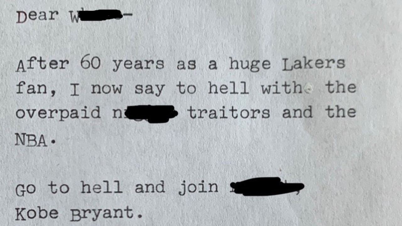 Jeanie Buss was sent this disgusting note.