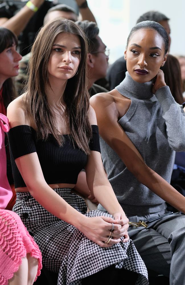 Emily Ratajkowski and Jourdan Dunn attend the Michael Kors Collection Fall 2017 runway show at Spring Studios on February 15, 2017 in New York City. Picture: Getty