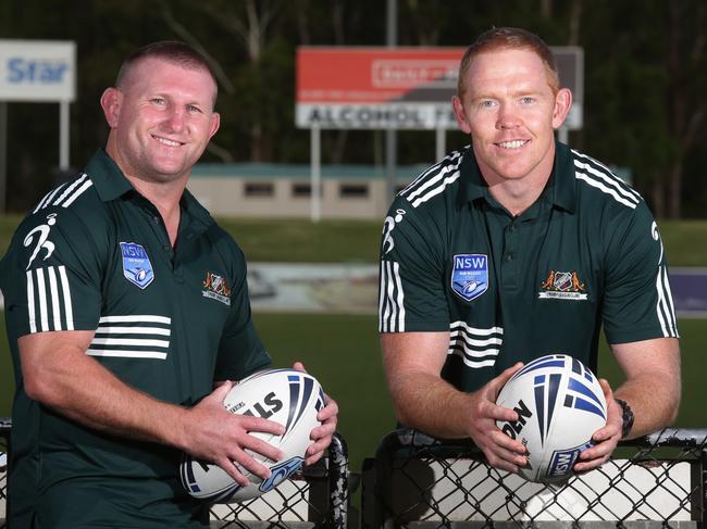 St Marys head coaches Brad Drew (left) and Luke Swain.