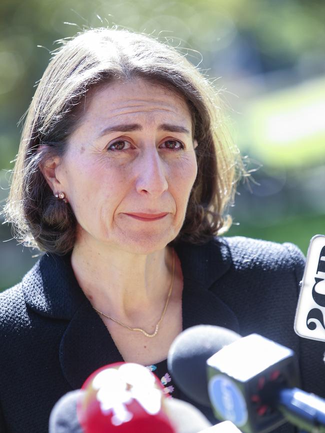 Premier Gladys Berejiklian has blamed the infighting among federal Liberal and National politicians for the by-election loss. Picture: Justin Lloyd