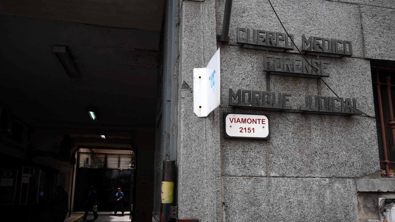 An exterior view of the morgue in Buenos Aires where Payne’s body has been taken to. Picture: Luis Robayo/AFP