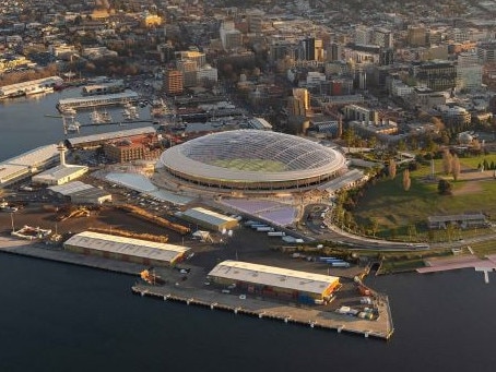 Hobart's proposed AFL stadium at Macquarie Point. Picture: Macquarie Point Development Corporation