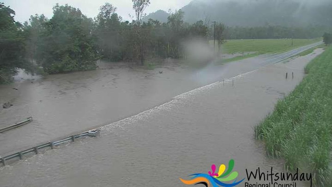 Flooding over Crofton Creek, Airlie Beach, February 28, 2021. Picture: Whitsunday Regional Council