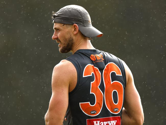 Harry Perryman at Giants training.