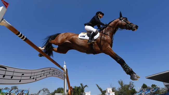 Australia's Edwina Tops-Alexander on Lintea Tequila during the show jumping.