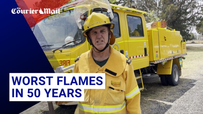 Qld firefighter's 'collapse' fears battling 'unreal' heat