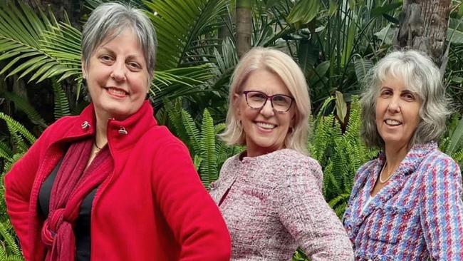 Wendy Richardson (left) with her sisters Julie Ryan and Lindy Shepherd. Picture: Supplied