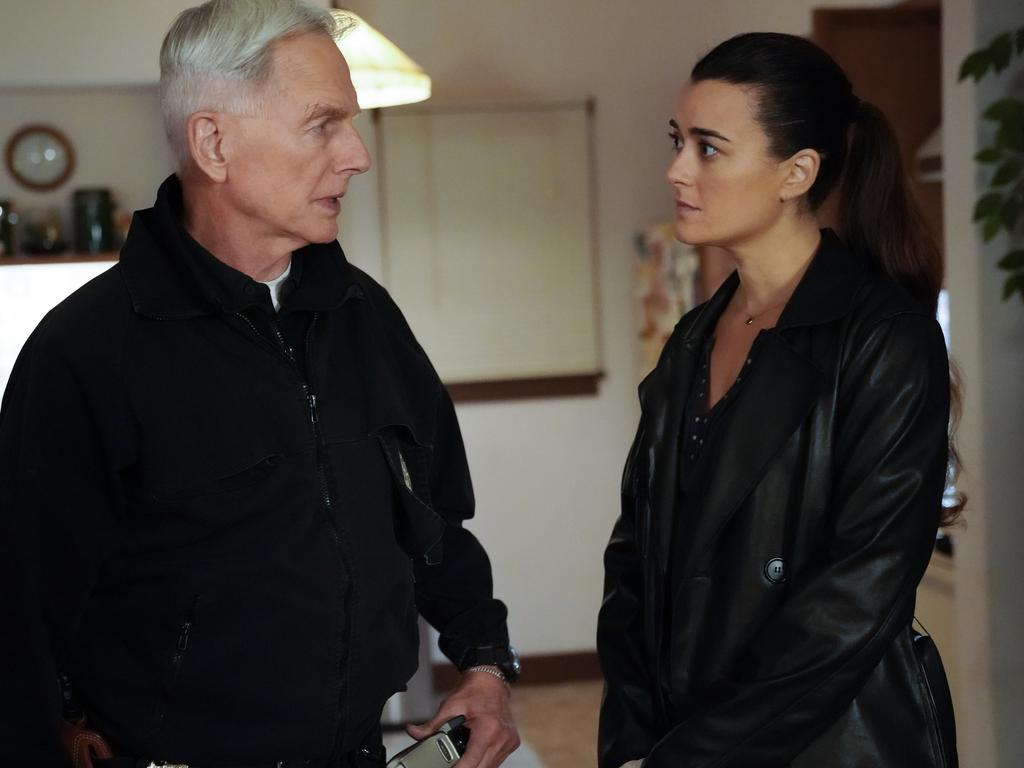 Mark Harmon as NCIS Special Agent Leroy Jethro Gibbs and Cote de Pablo as Ziva David in a scene from season 17 of NCIS. Picture: Supplied by Channel 10