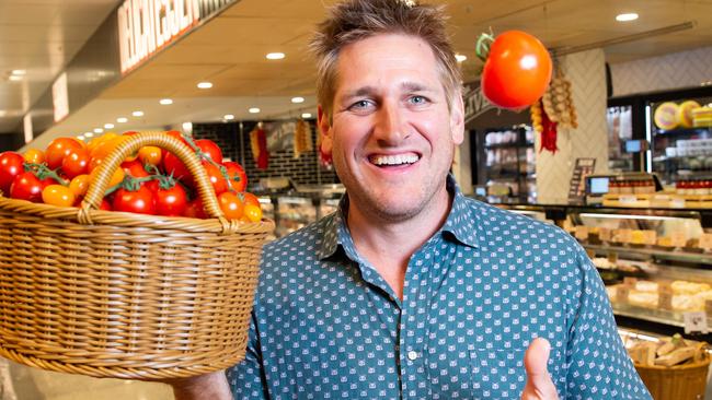 Chef Curtis Stone unveil the new Coles convenience-focused store at The Glen in Glen Waverley. Picture: Sarah Matray