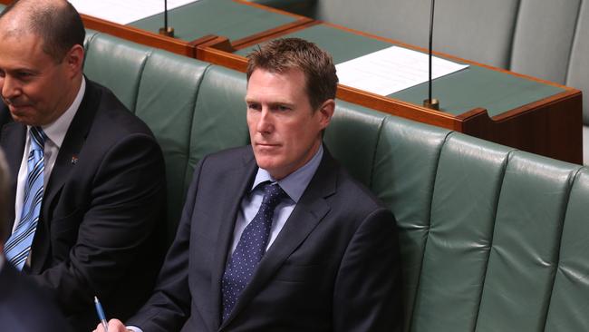 Attorney General Christian Porter in the House of Representatives Chamber at Parliament House in Canberra. Picture: Kym Smith