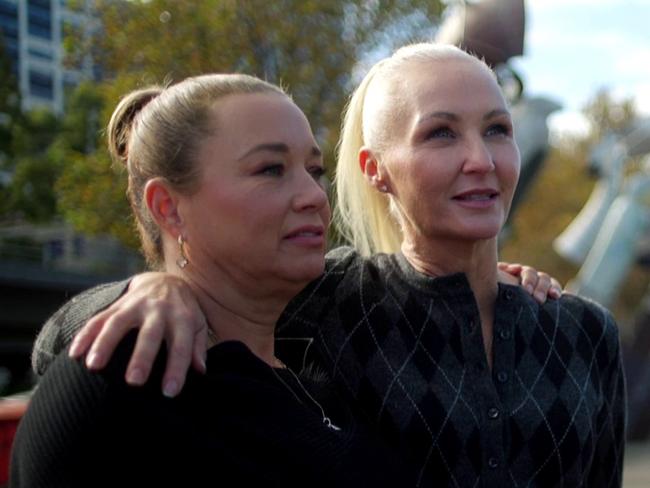 Mums Sam Bowles (left) and Michelle Jones appeared on 60 Minutes on May 18, 2025. Picture: 60 Minutes