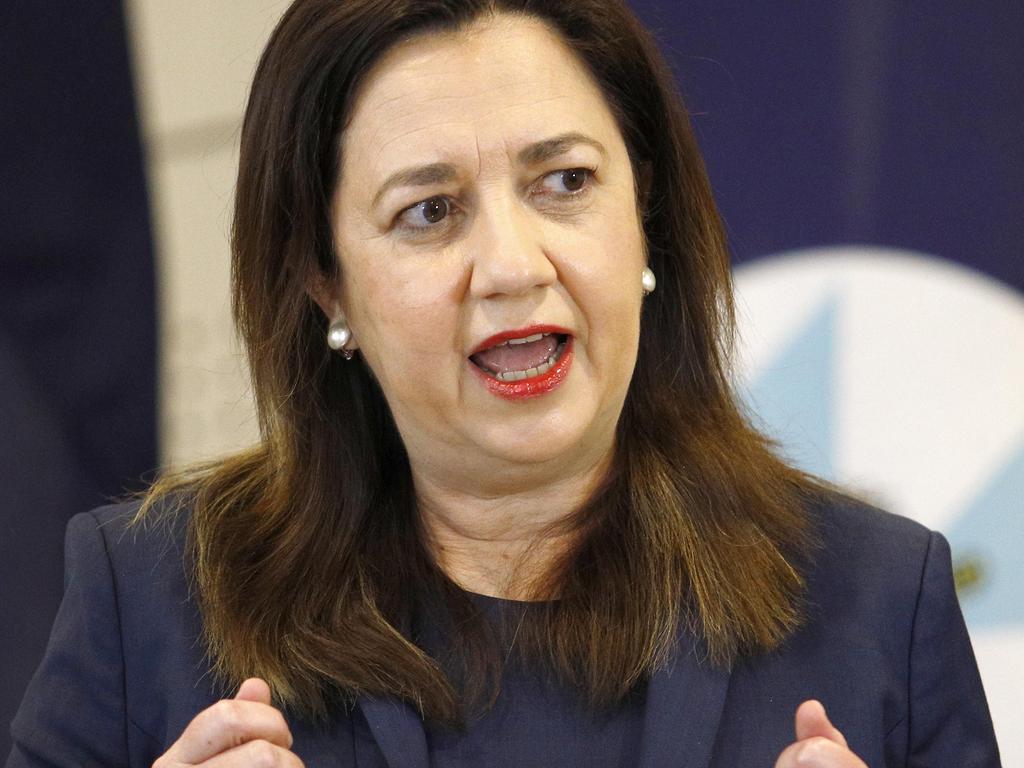 Queensland Premier Annastacia Palaszczuk has called for Australia’s passenger cap to be dramatically cut to reduce risk to the community. Picture: NCA NewsWire/Tertius Pickard