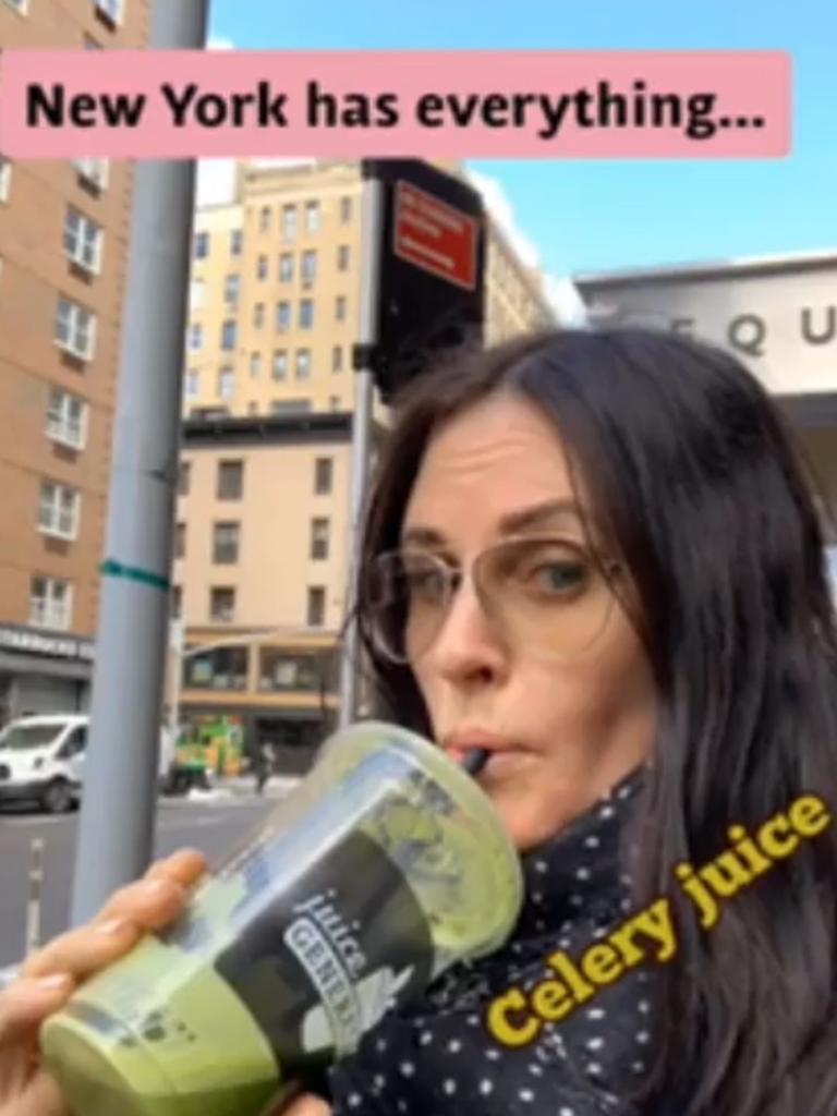 Courteney Cox drinks celery juice as well. Picture: Instagram